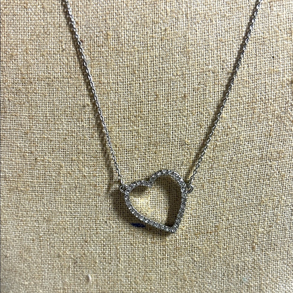 Swarovski‎ Crystal Silver Heart Pendant Necklace